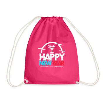Cheerful Happy New Year Illustration - Sac de sport léger - fuchsia - Devant