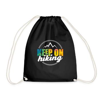 Supportive Keep On Motivational Hiking - Turnbeutel - Schwarz - Vorne