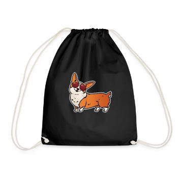 Cooler Corgi - Turnbeutel - Schwarz - Vorne