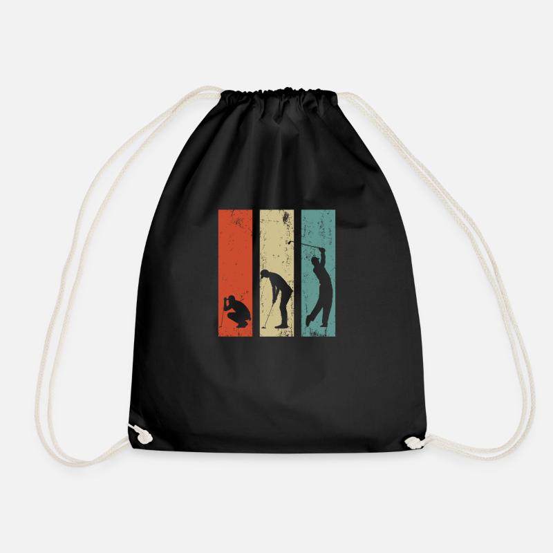 Golf Golfer Golfplatz Geschenk Golfschläger Lustig - Turnbeutel - Schwarz