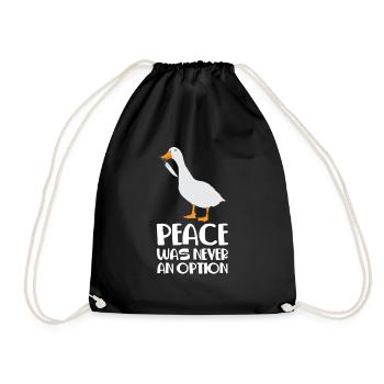 Internet meme Goose Frienden was never an option - Drawstring Bag - black - Front