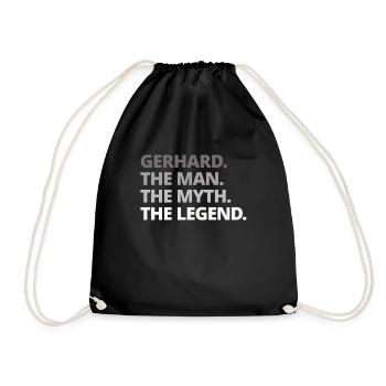 Nom de Gerhard disant cadeau - Sac de sport léger - noir - Devant