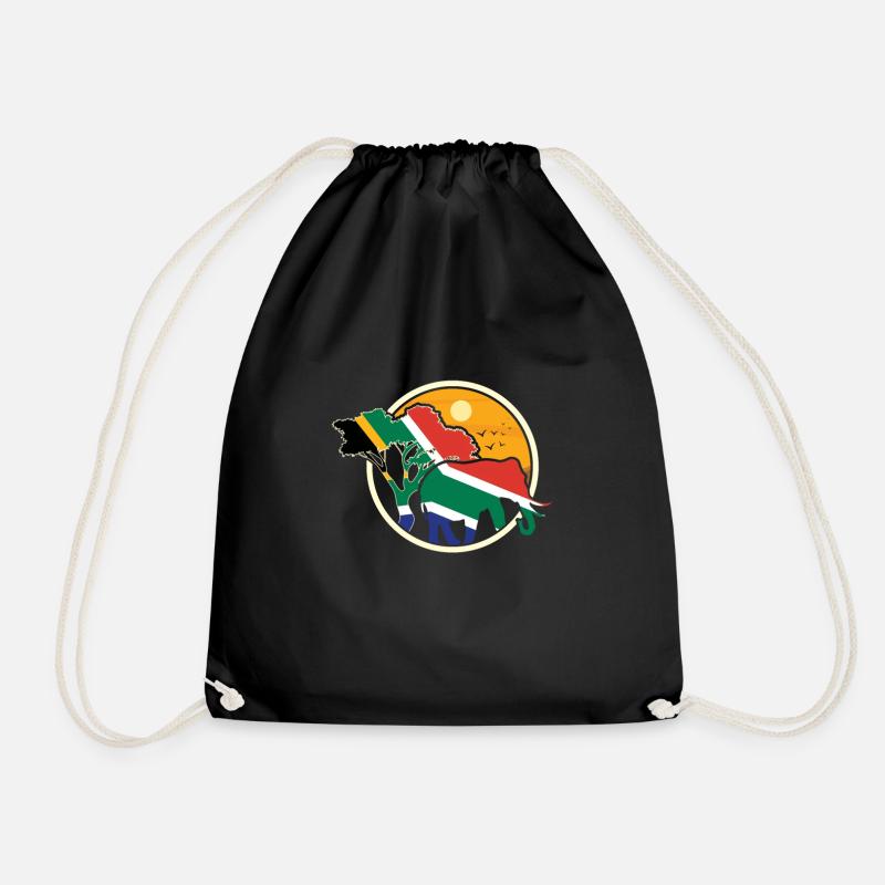 South Africa - Drawstring Bag - black
