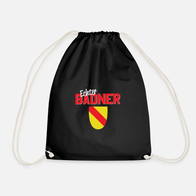 Baden echter Badner lustiger Spruch Geschenk - Turnbeutel - Schwarz