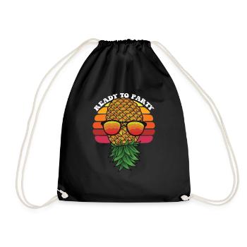 Cadeau d'art Pinneaple pour échangistes - Sac de sport léger - noir - Devant