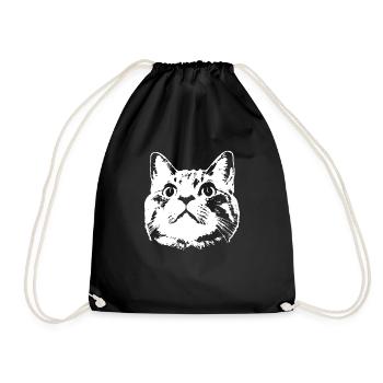 chat - Sac de sport léger - noir - Devant