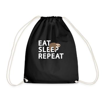 Sloth Eat Sleep Repeat - Sac de sport léger - noir - Devant