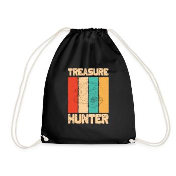 Cadeau de géocacheurs de carte d'île de chasse au trésor cool - Sac de sport léger - noir - Devant