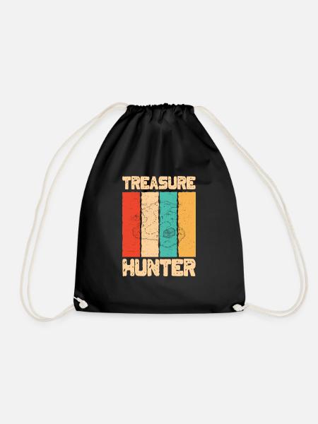 Cadeau de géocacheurs de carte d'île de chasse au trésor cool - Sac de sport léger - noir