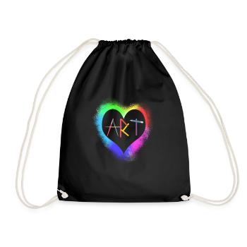Art teacher artist - Drawstring Bag - black - Front