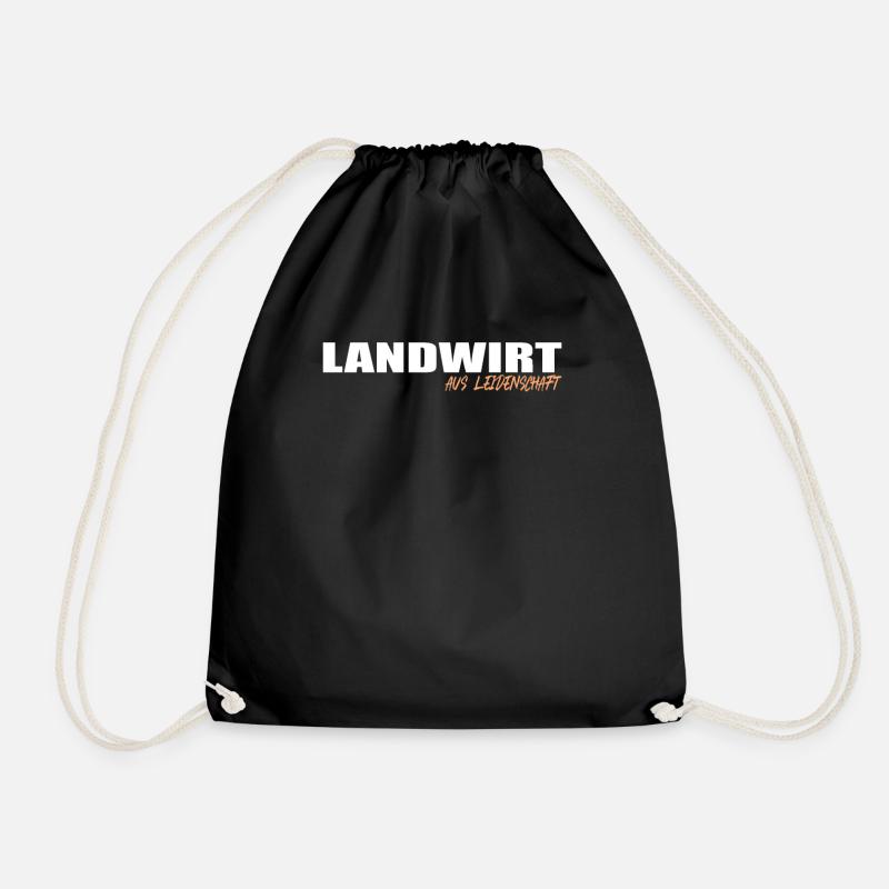 Landwirt Bauer Leidenschaft Geschenk - Turnbeutel - Schwarz