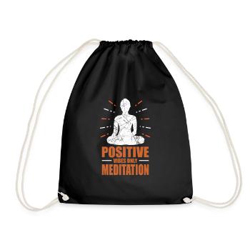 Buddhismus - Turnbeutel - Schwarz - Vorne