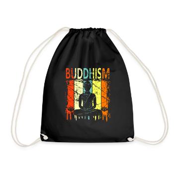 Buddhismus - Turnbeutel - Schwarz - Vorne