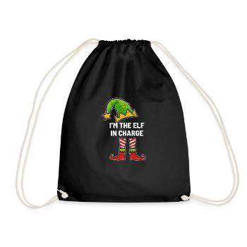 Noël en service Elf - Sac de sport léger - noir - Devant
