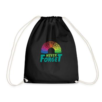 90 s Never Forget arc-en-ciel jouet humour - Sac de sport léger - noir - Devant