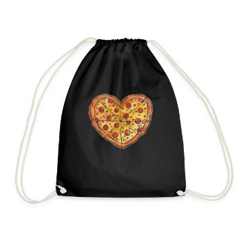 Heart for Pizza I Pizza Love sur tout - Sac de sport léger - noir - Devant