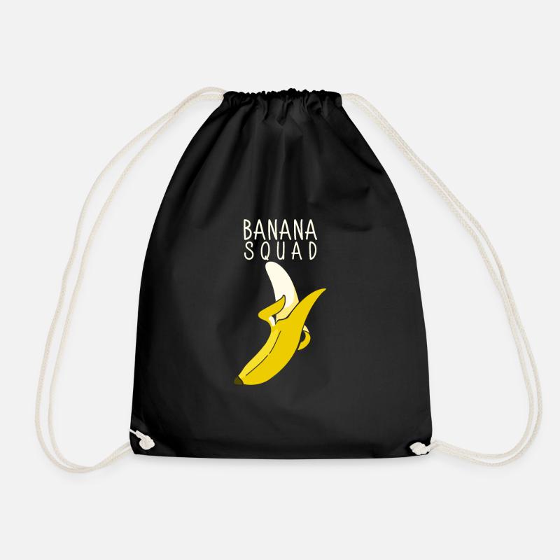 banana - Drawstring Bag - black