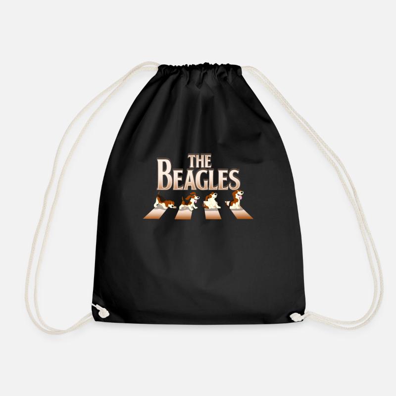 beagle - Drawstring Bag - black