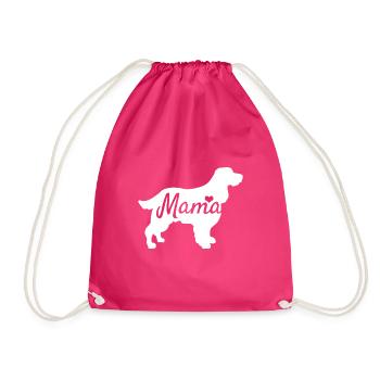 Cocker spaniel - Drawstring Bag - fuchsia - Front