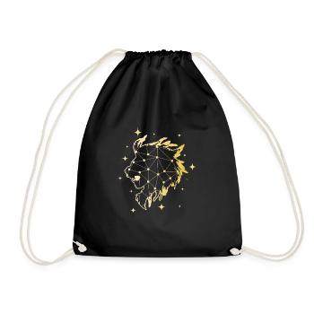 signe du zodiaque lion - Sac de sport léger - noir - Devant