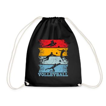 volleyball - Drawstring Bag - black - Front