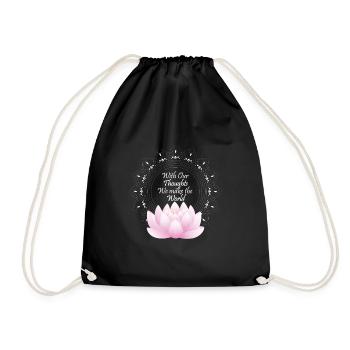 Bouddha Bouddhisme Lotus Fleur yoga occultisme - Sac de sport léger - noir - Devant