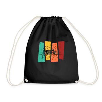 Simson Moped S51 classic car gift - Drawstring Bag - black - Front