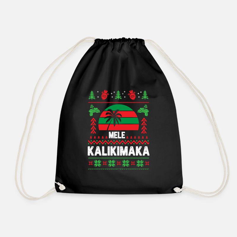 Mele Kalikimaka Hässlicher Weihnachtspullover - Turnbeutel - Schwarz