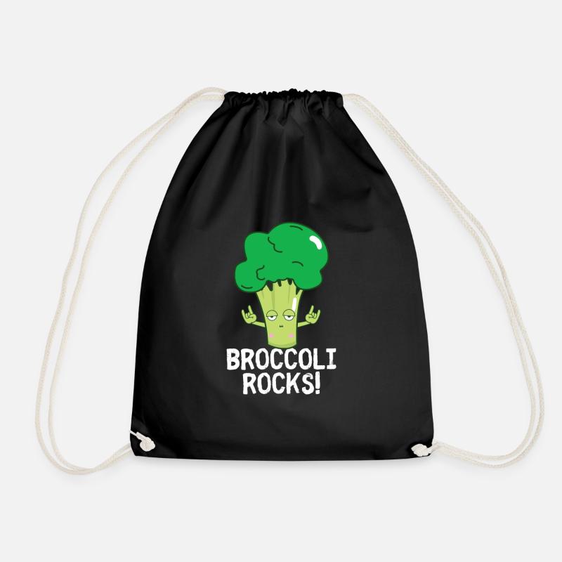 Brokkoli - Turnbeutel - Schwarz