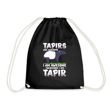Tapir - Turnbeutel - Schwarz - Vorne