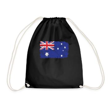 Australia - Drawstring Bag - black - Front