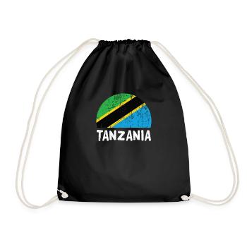 Tansania - Turnbeutel - Schwarz - Vorne