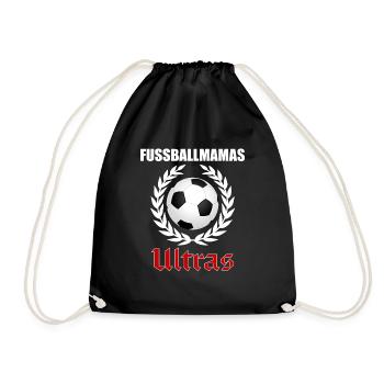 Fussballmama ULTRAS - Turnbeutel - Schwarz - Vorne