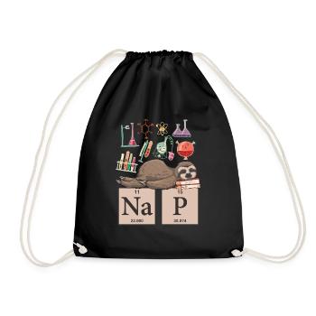 Funny Chemistry Sloth Art Gift - Turnbeutel - Schwarz - Vorne