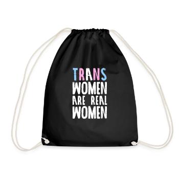 Trans Women Transgender Pride LGBT CSD - Drawstring Bag - black - Front