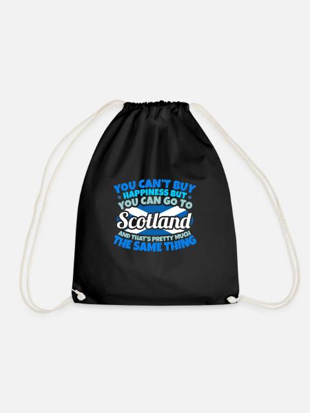 Scotland - Drawstring Bag - black