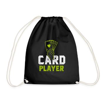 jeu de cartes - Sac de sport léger - noir - Devant