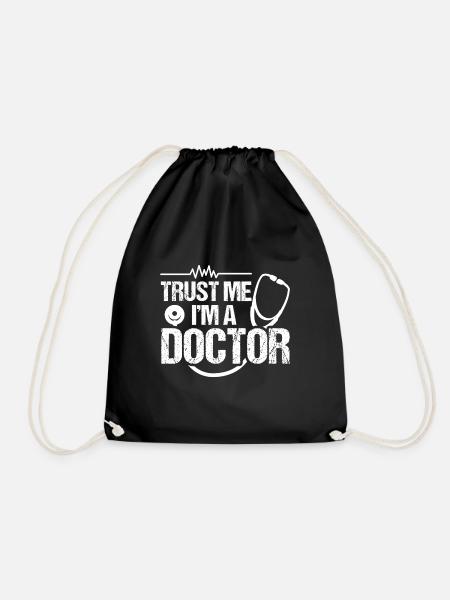 Trust me im a Doctor - Turnbeutel - Schwarz