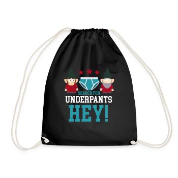 A la recherche d’underpants ! - Sac de sport léger - noir - Devant