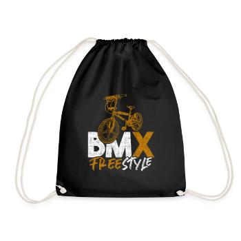 BMX - Drawstring Bag - black - Front