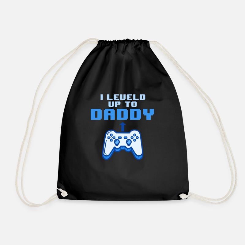 Gift for Expecting Dad I Father's Day Dad - Drawstring Bag - black