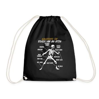 Anatomie brésilienne Jiu Jitsu combattant squelette - Sac de sport léger - noir - Devant