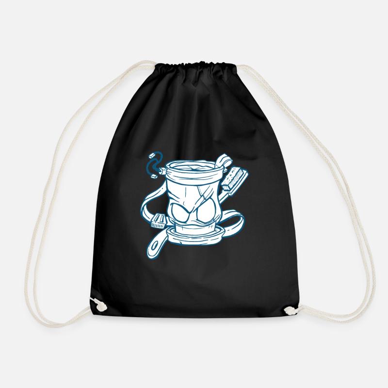 Chalk climbing climbing bouldering - Drawstring Bag - black