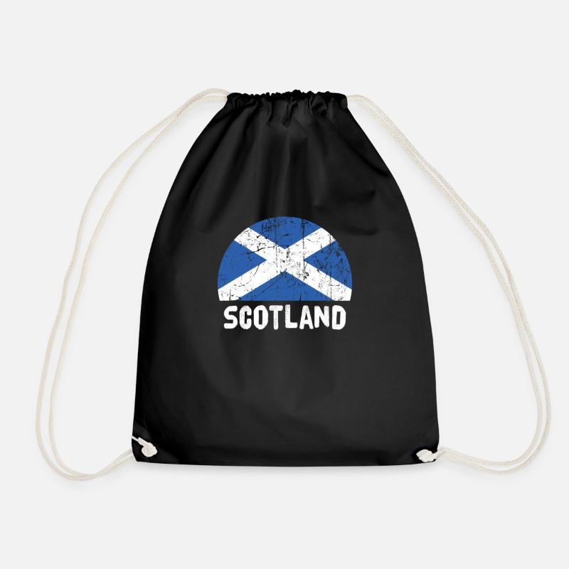 Scotland - Drawstring Bag - black
