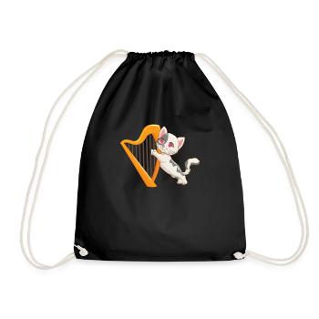 harp - Drawstring Bag - black - Front