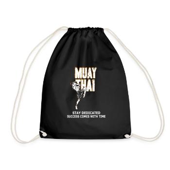 Muay Thai - Turnbeutel - Schwarz - Vorne