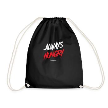 Always hungry entrepreneur life and business - Drawstring Bag - black - Front