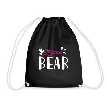 Mama Bear - Drawstring Bag - black - Front