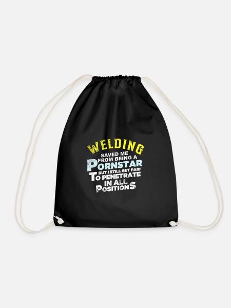 Welding Funny Gift Welder - Drawstring Bag - black