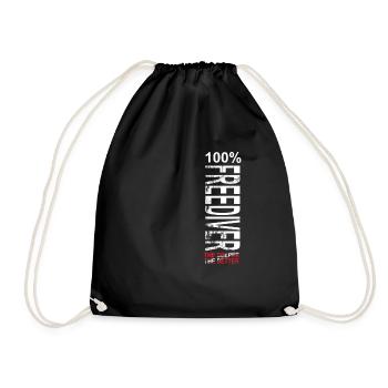 100 Percent Freediver Apnea Gift - Drawstring Bag - black - Front